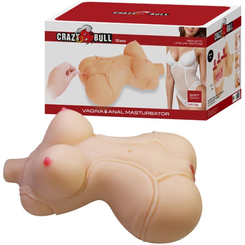 CRAZY BULL - DIANA TORSO FEMENINO REALISTA VAGINA Y ANAL 5 KG CRAZY BULL - DIANA TORSO FEMENINO REALISTA VAGINA Y ANAL 5 KG
