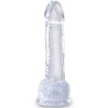 KING COCK - CLEAR PENE REALÍSTICO CON TESTÍCULOS 15.2 CM TRANSPARENTE