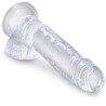 KING COCK - CLEAR PENE REALÍSTICO CON TESTÍCULOS 15.2 CM TRANSPARENTE