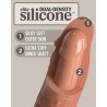 KING COCK - ÉLITE DILDO REALÍSTICO SILICONA 15.2 CM CARAMELO