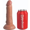 KING COCK - ÉLITE DILDO REALÍSTICO VIBRADOR and SILICONA 15.2 CM CARAMELO