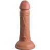 KING COCK - ÉLITE DILDO REALÍSTICO VIBRADOR and SILICONA 15.2 CM CARAMELO