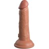 KING COCK - ÉLITE DILDO REALÍSTICO VIBRADOR and SILICONA 15.2 CM CARAMELO