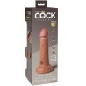 KING COCK - ÉLITE DILDO REALÍSTICO VIBRADOR and SILICONA 15.2 CM CARAMELO