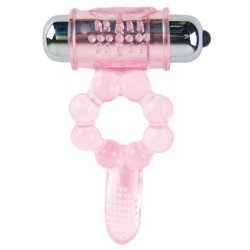 BAILE - ANILLO SILICONA 10 RITMOS LENGUA CON VIBRACIÓN ROSA