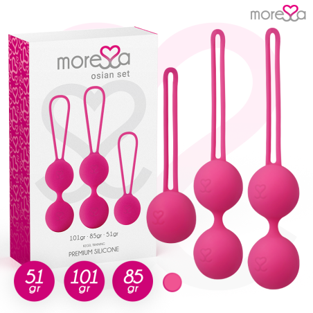 MORESSA - OSIAN SET PREMIUM SILICONA ROSA (Osian One - 51 g Osian Two - 101 g Osian Three 85 g)