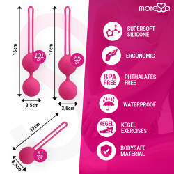 MORESSA - OSIAN SET PREMIUM SILICONA ROSA (Osian One - 51 g Osian Two - 101 g Osian Three 85 g)